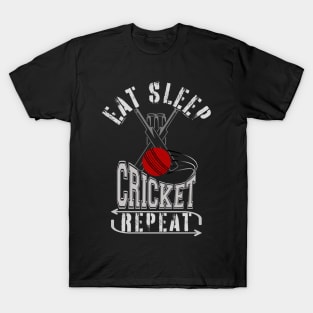 Eat Sleep Cricket Repeat T-Shirt